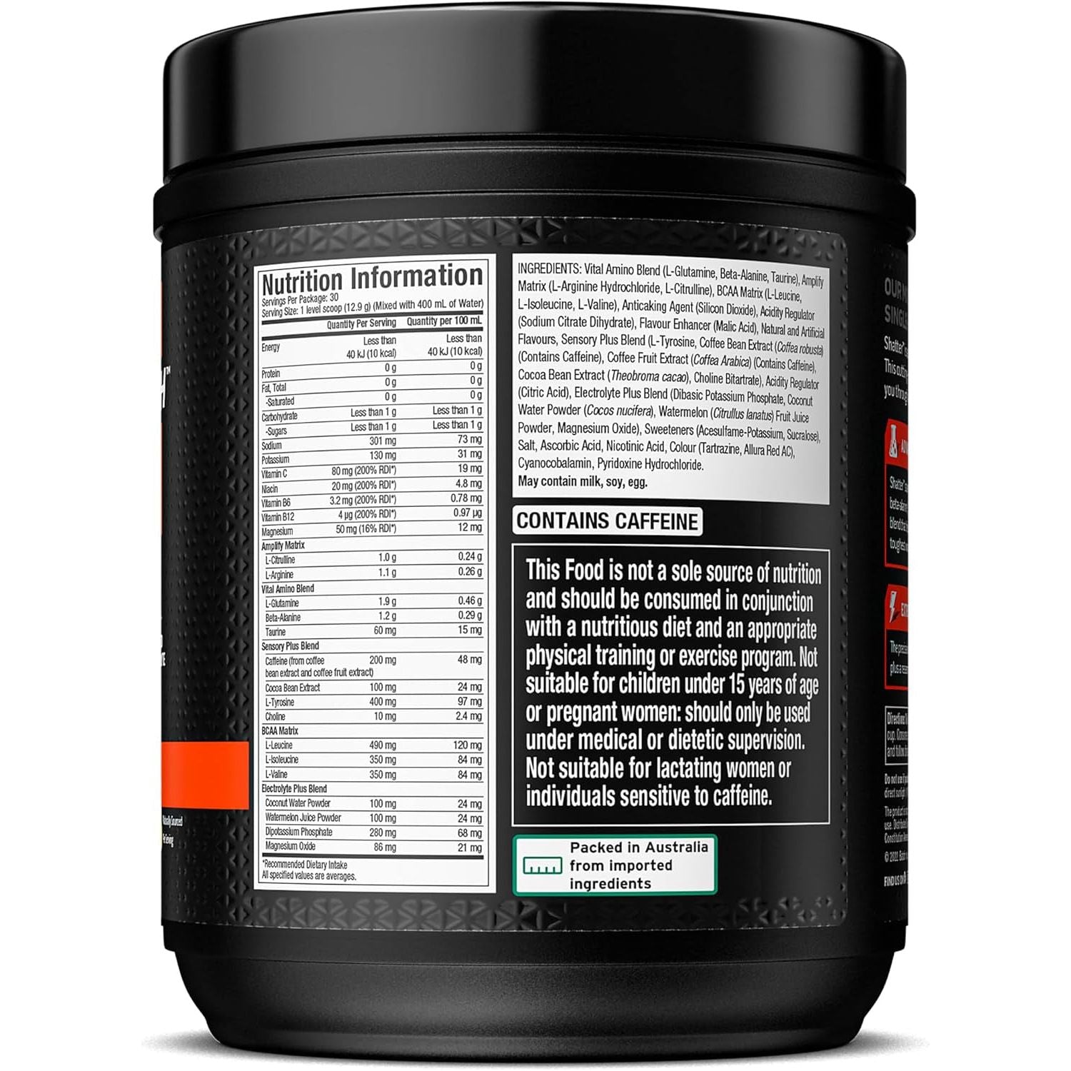 MUSCLE TECH - Shatter Pre-Workout - Tropical Paradise Flavour - 387G