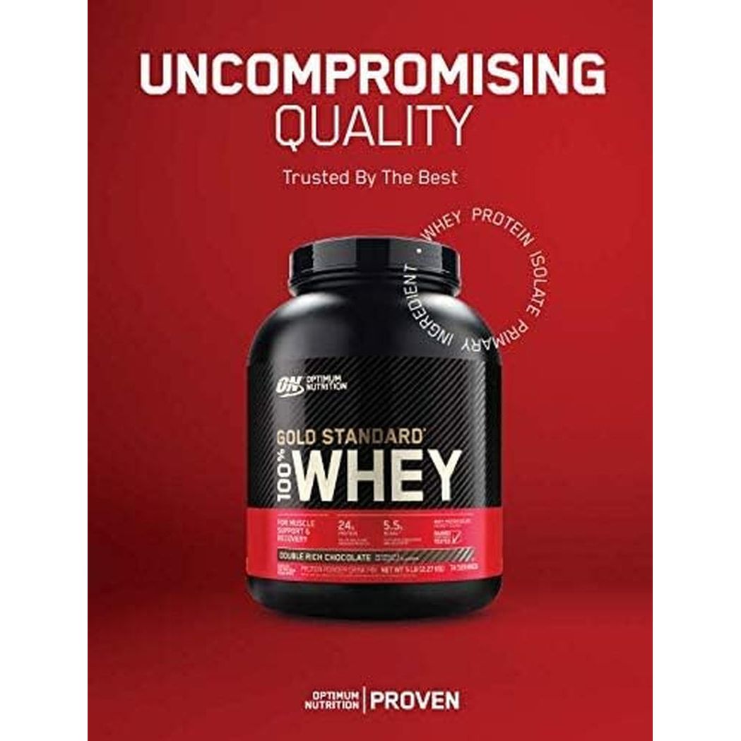 OPTIMUM NUTRITION Gold Standard - 100% Whey Protein Powder - Vanilla Ice Cream - 2.27Kg