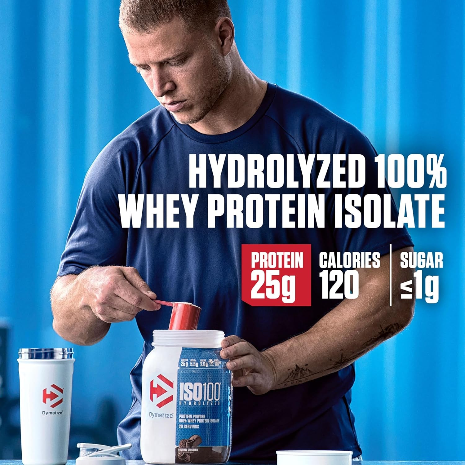 DYMATIZE - ISO 100 Hydrolyzed Whey Protein Isolate - Fudge Brownie - 20 servs - 640g