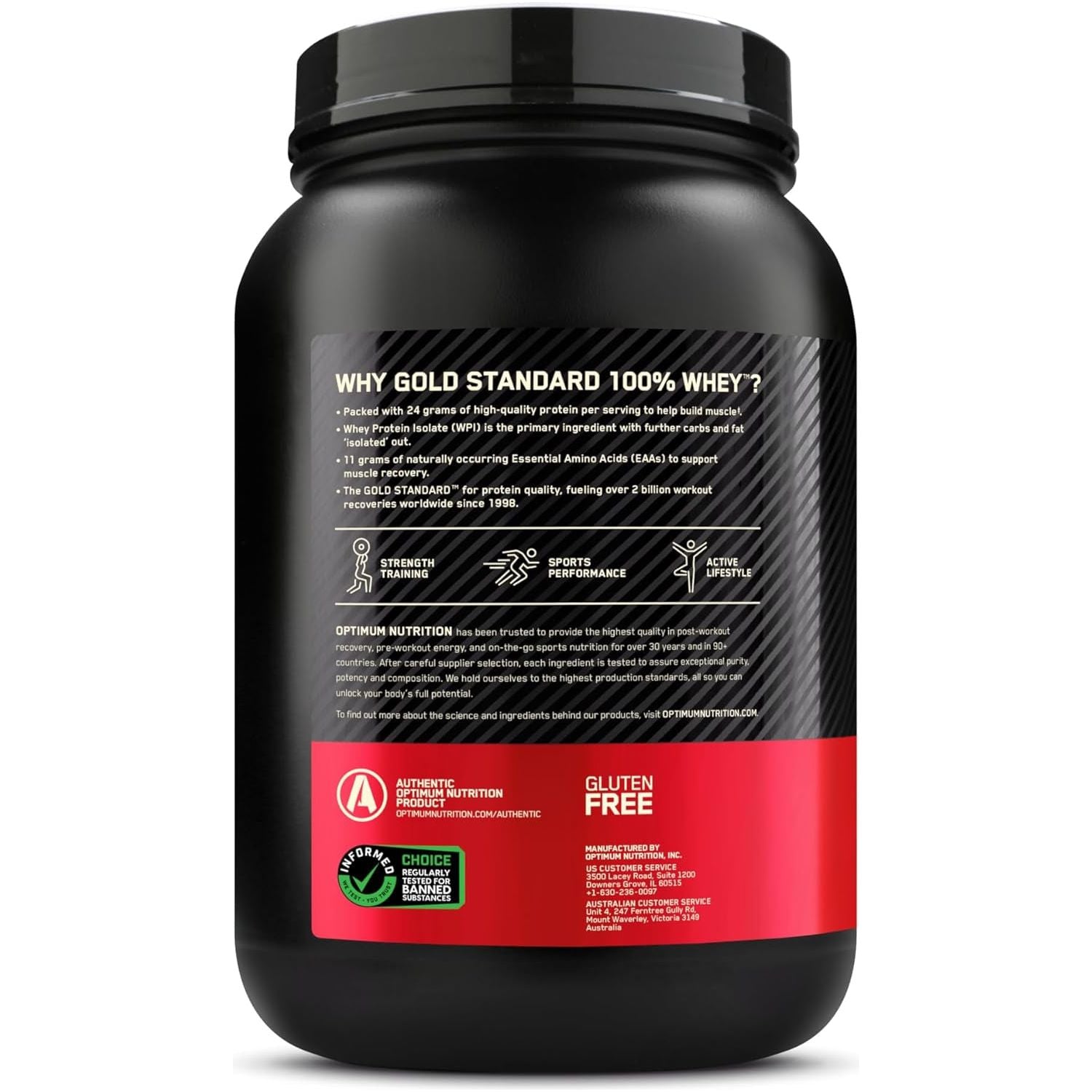 OPTIMUM NUTRITION Gold Standard - 100% Whey Protein Powder - French Vanilla - 907g