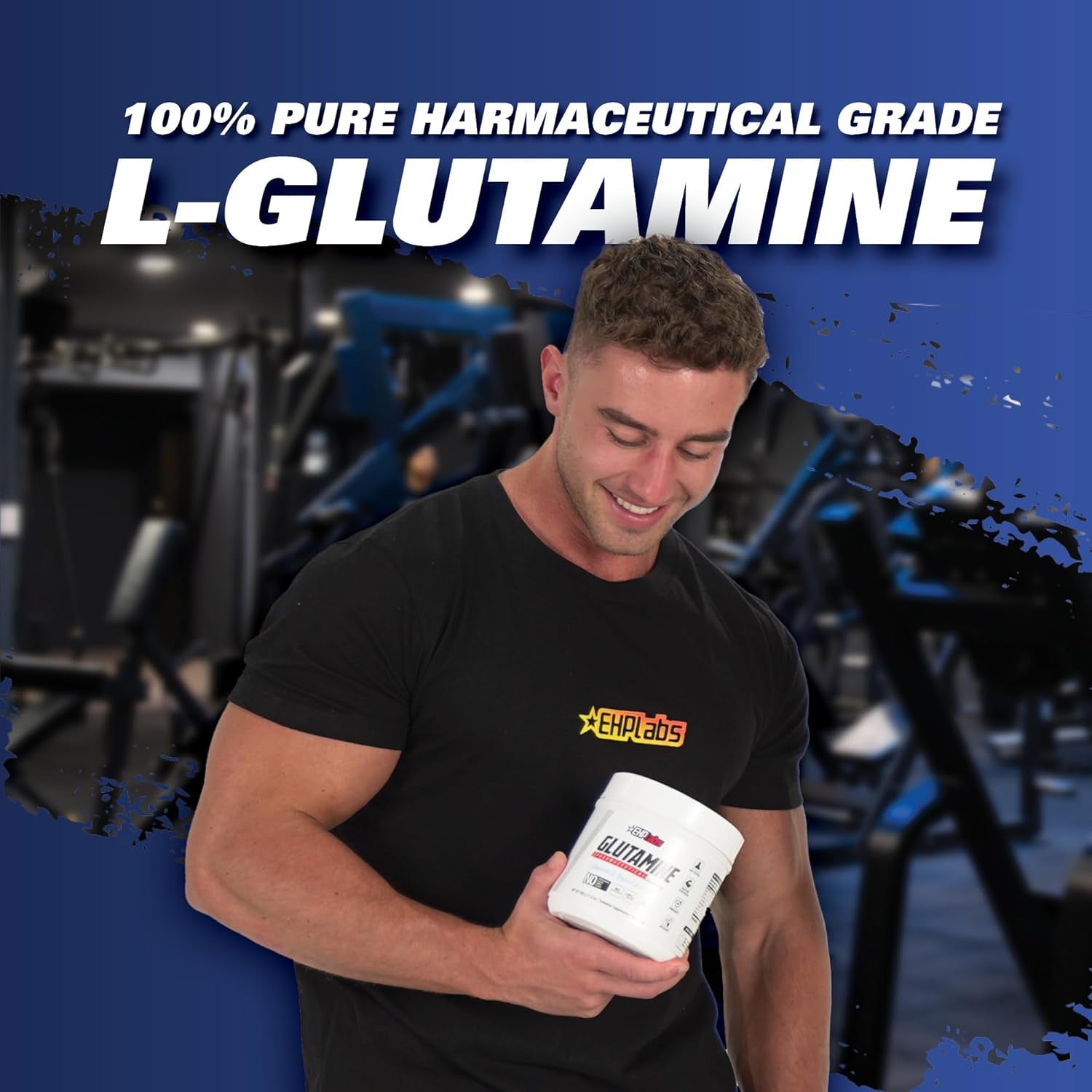 EHPLABS - L Glutamine Powder Amino Acids - L-Glutamine Supplement for Gut Health (500G) - 100 Servings