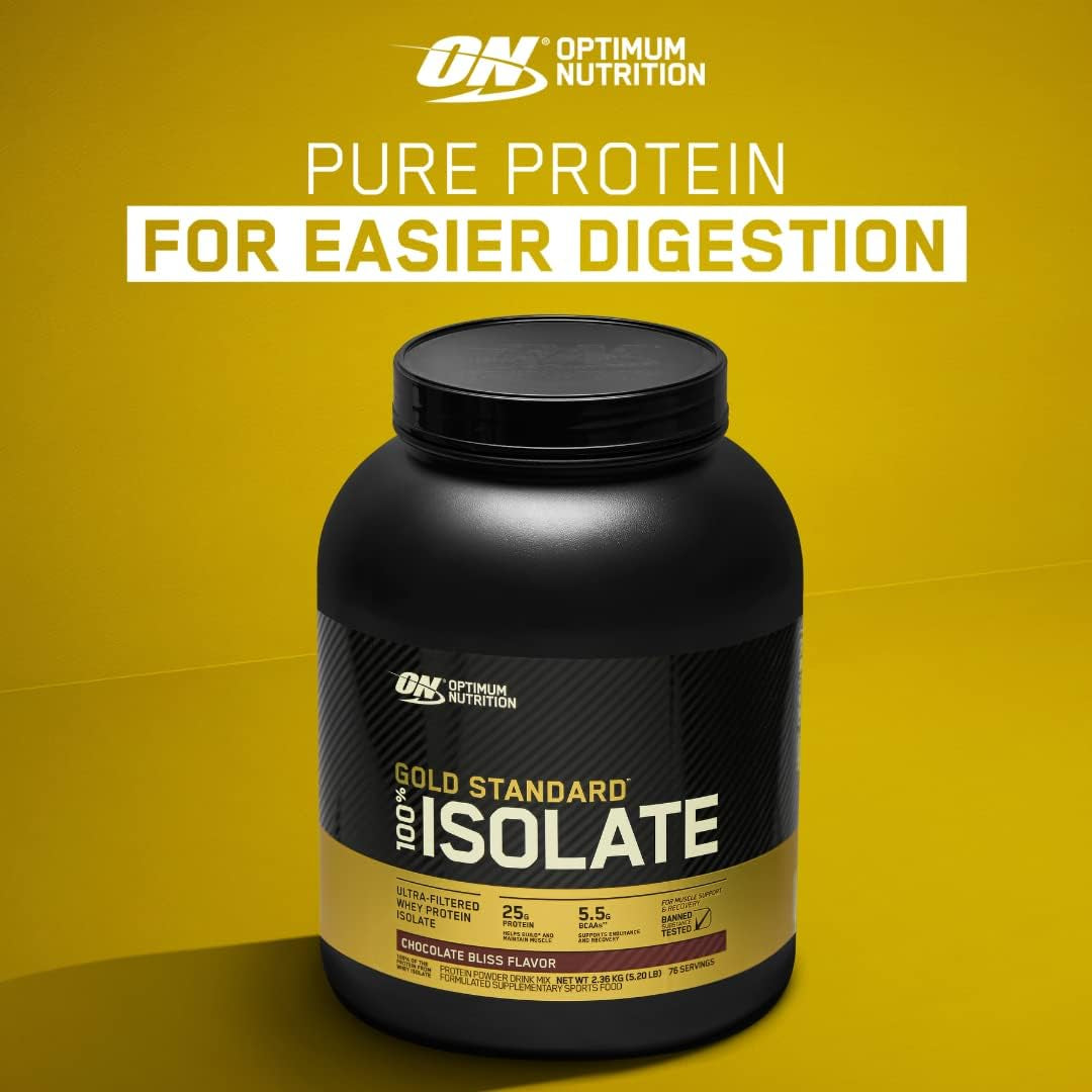 OPTIMUM NUTRITION Gold Standard - 100% Isolate Protein Powder - Chocolate Flavour - 2.36Kg