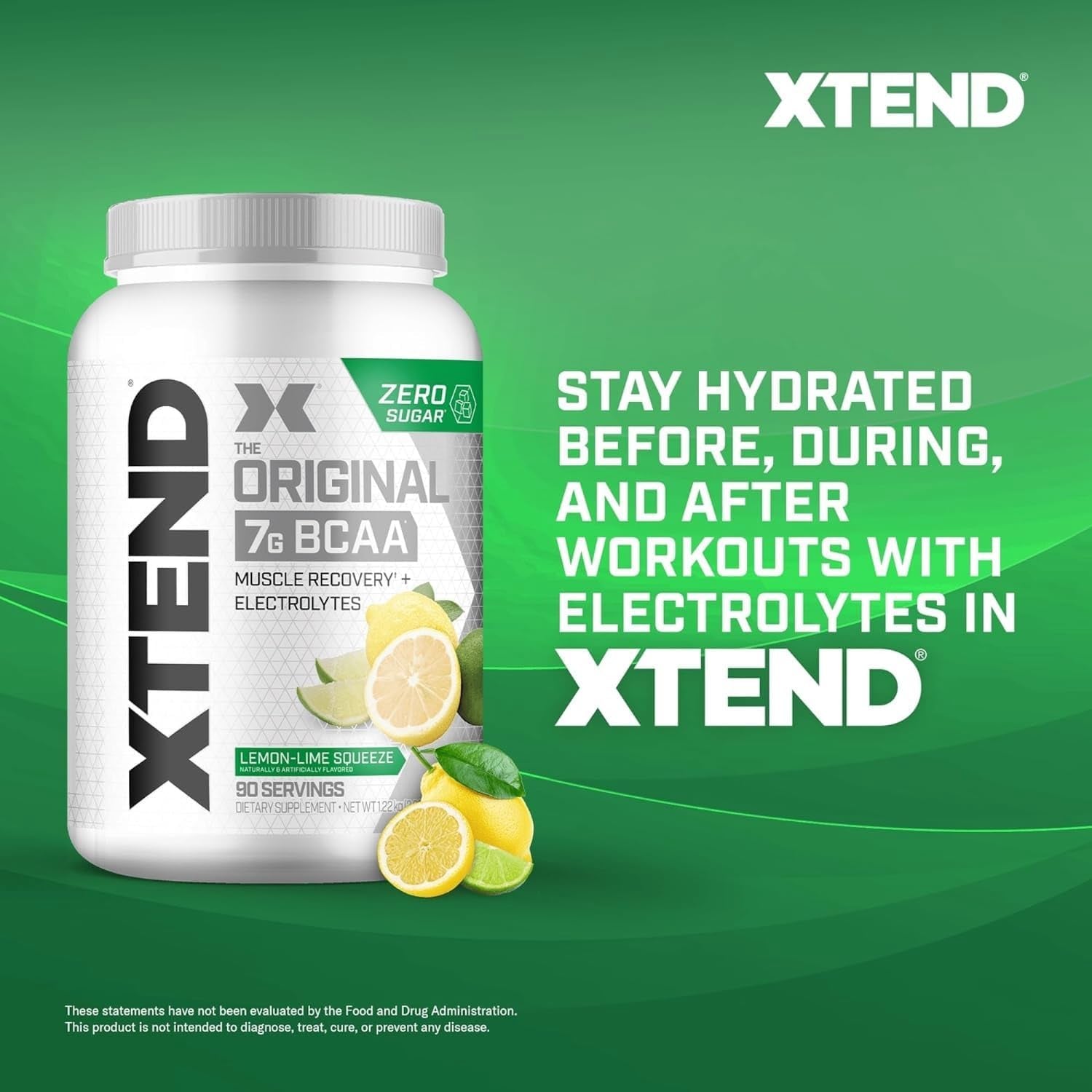 XTEND - Scivation - Amino Acids - Italian Lemon Lime Squeeze - 1.28 Kg - 90 Serves