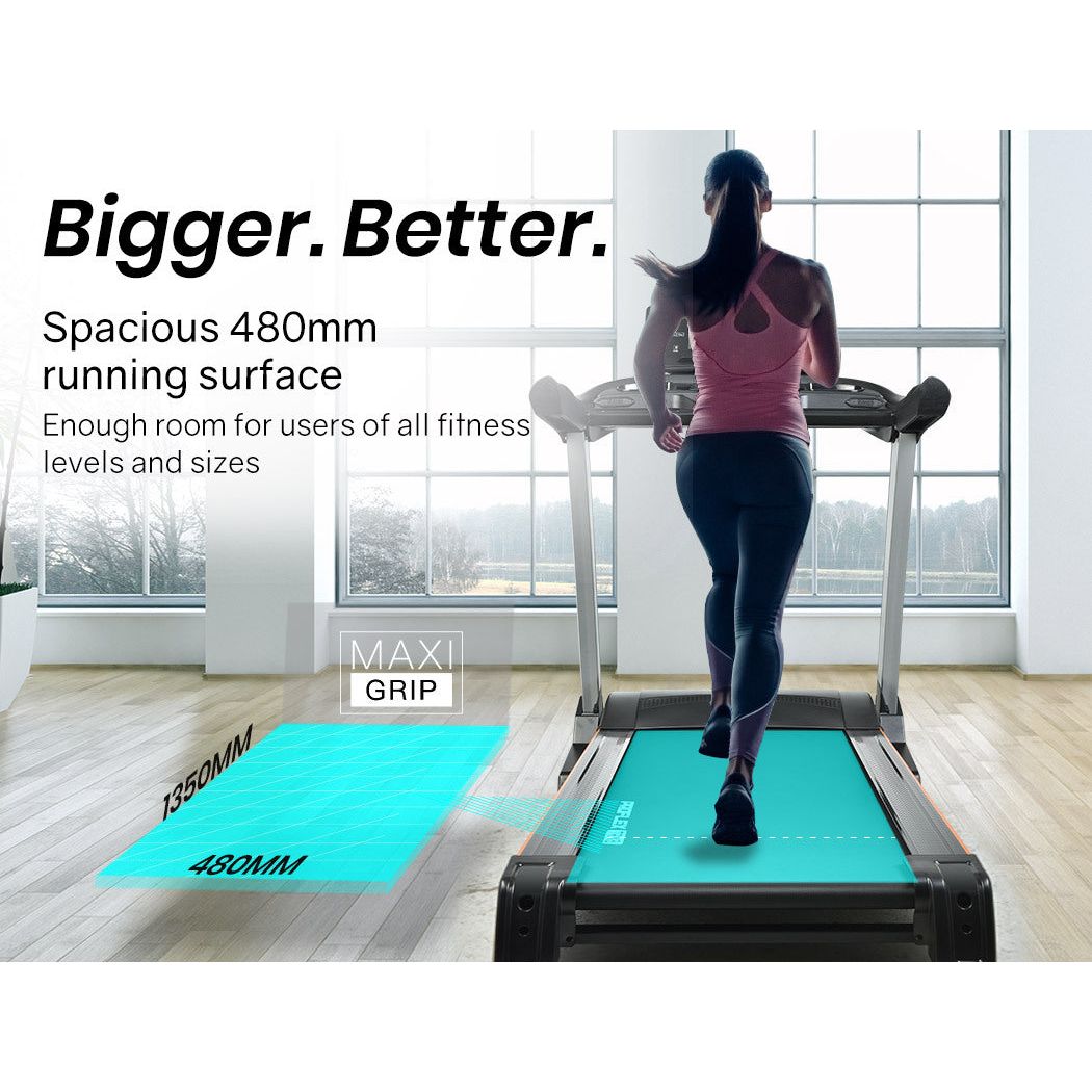 PROFLEX Electric Treadmill Auto Incline Foldable Exercise Run Machine Fitness Gym 4HP 480mm Belt