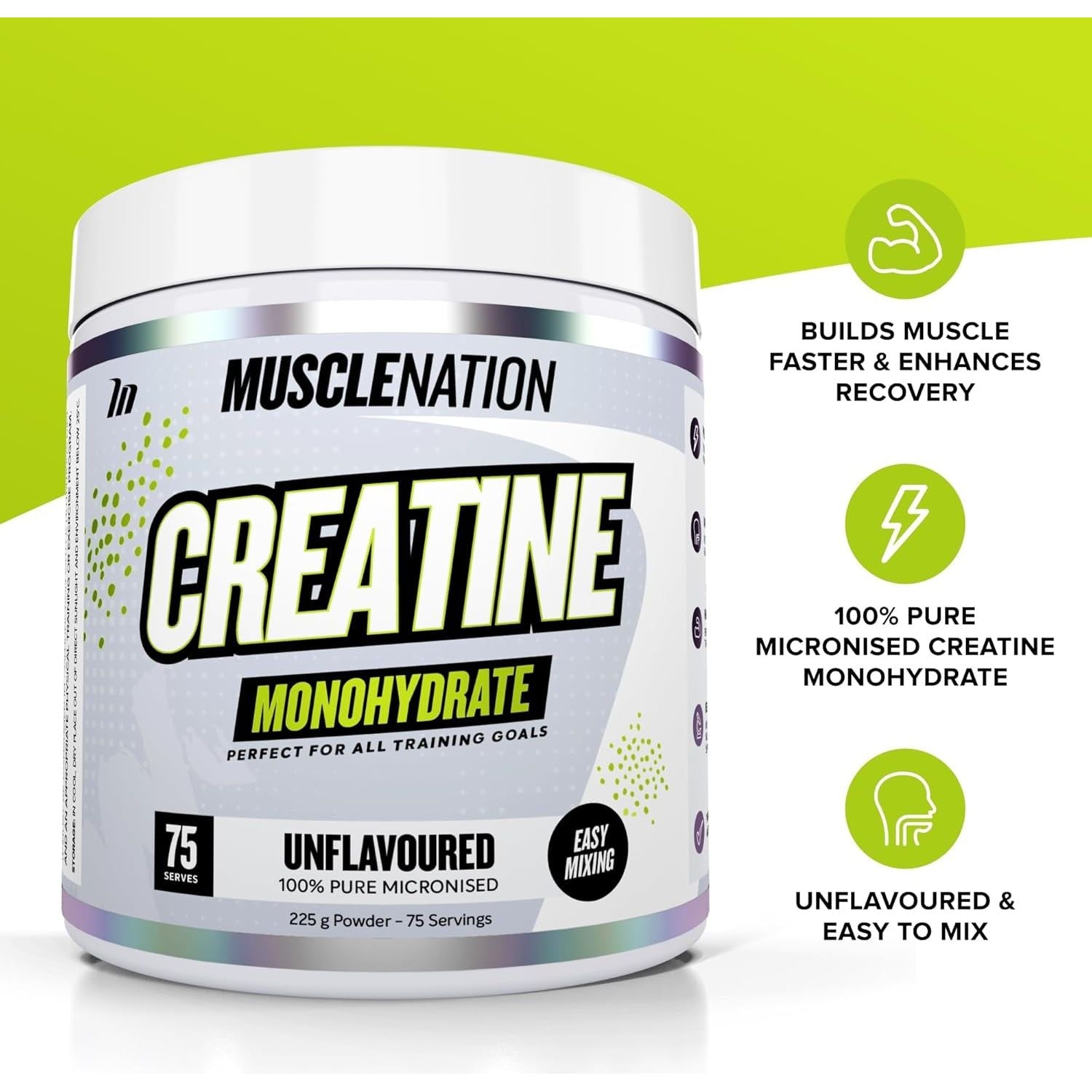MUSCLE NATION - Creatine Monohydrate - 225G