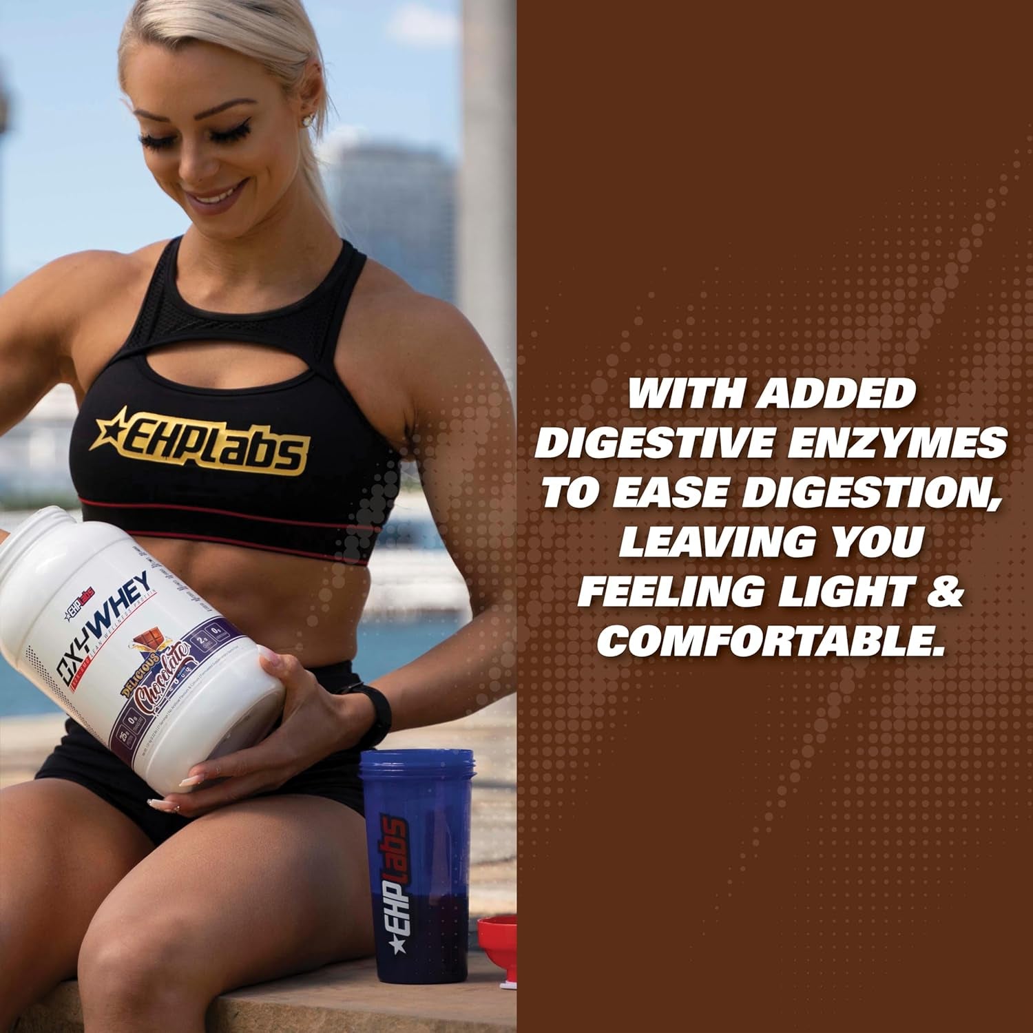 EHPLABS - Oxywhey Lean Whey Protein Powder - 100% Non-Gmo Whey Protein Blend - Chocolate Caramel - 27 Servs