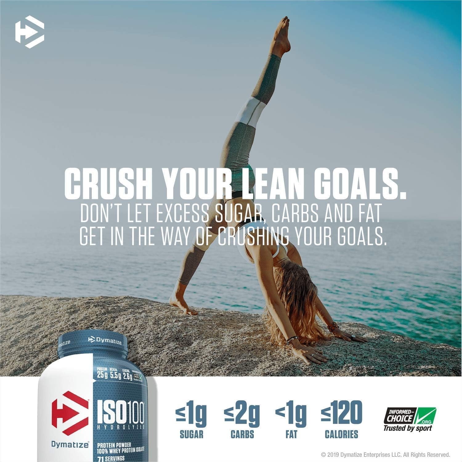 DYMATIZE - ISO 100 Hydrolyzed Whey Protein Isolate - Chocolate Peanut Butter - 2.3Kg - 71 Servs