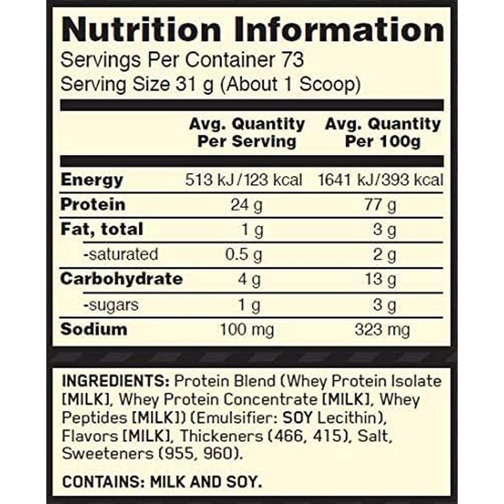 OPTIMUM NUTRITION Gold Standard - 100% Whey Protein Powder - Vanilla Ice Cream - 2.27Kg