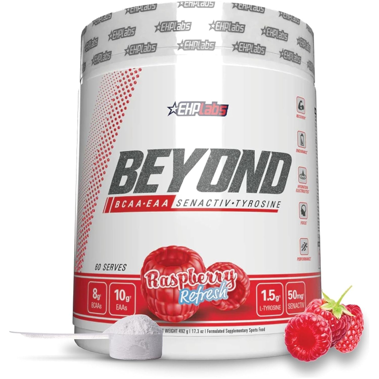 Beyond BCAA + EAA by Ehplabs - 10G of Essential Amino Acids, Assists with Muscle Endurance, Recovery & Fatigue (Peach Candy Rings)