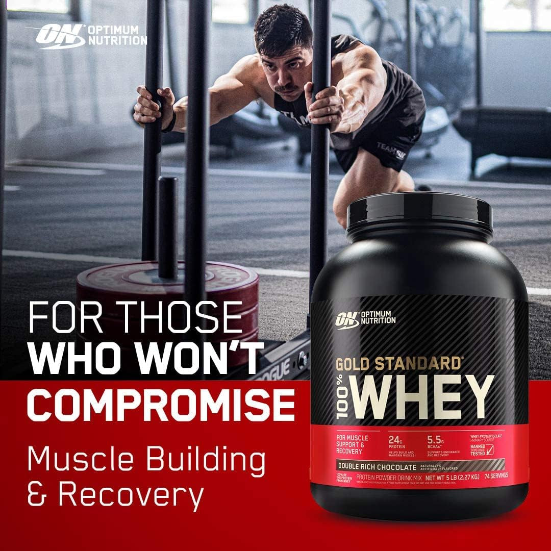 OPTIMUM NUTRITION Gold Standard - 100% Whey Protein Powder - Vanilla Ice Cream - 2.27Kg