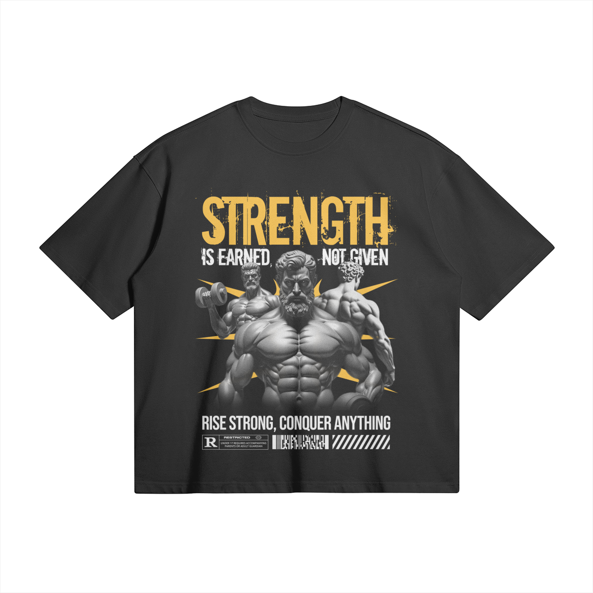 Strength Boxy Oversized T-shirt | Back Print