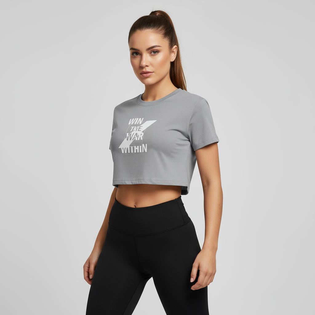 Win The War Within Cropped T-shirt