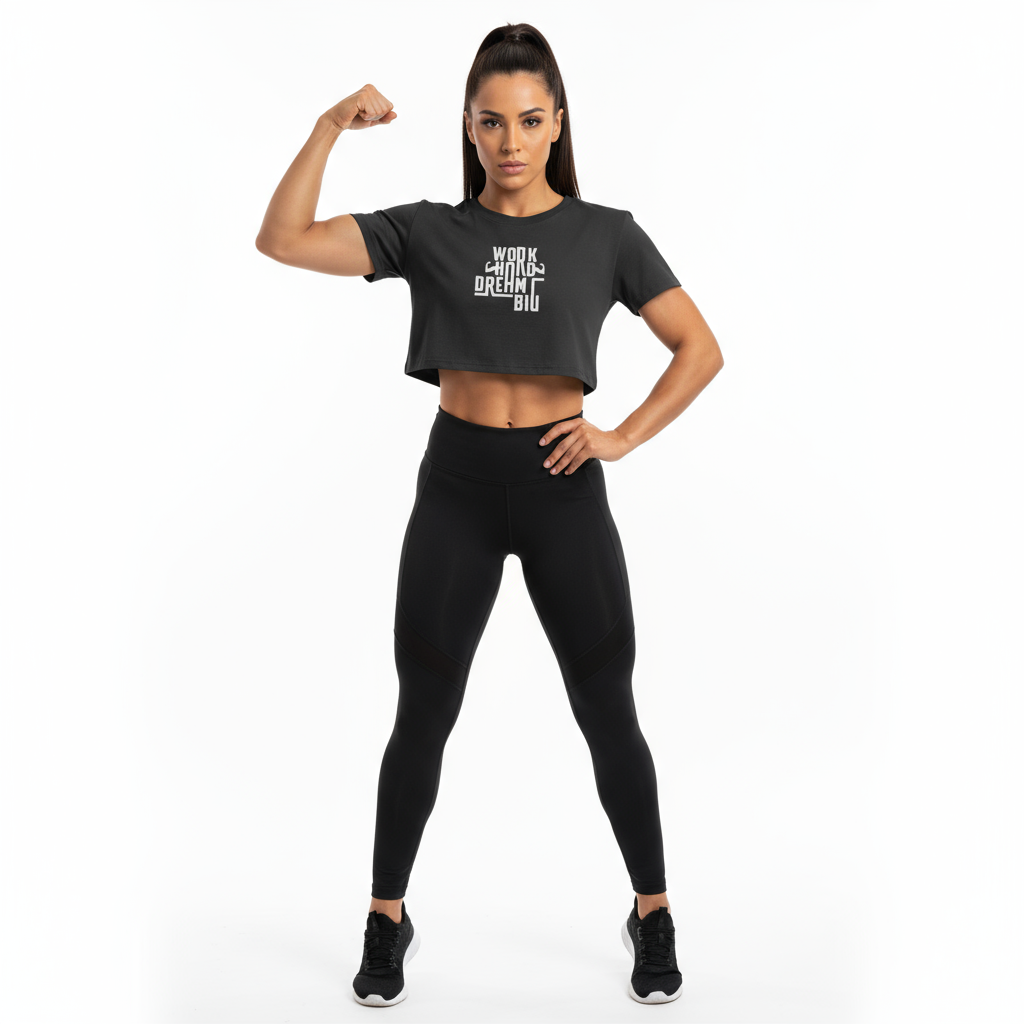 Work Hard Dream Big Cropped T-shirt