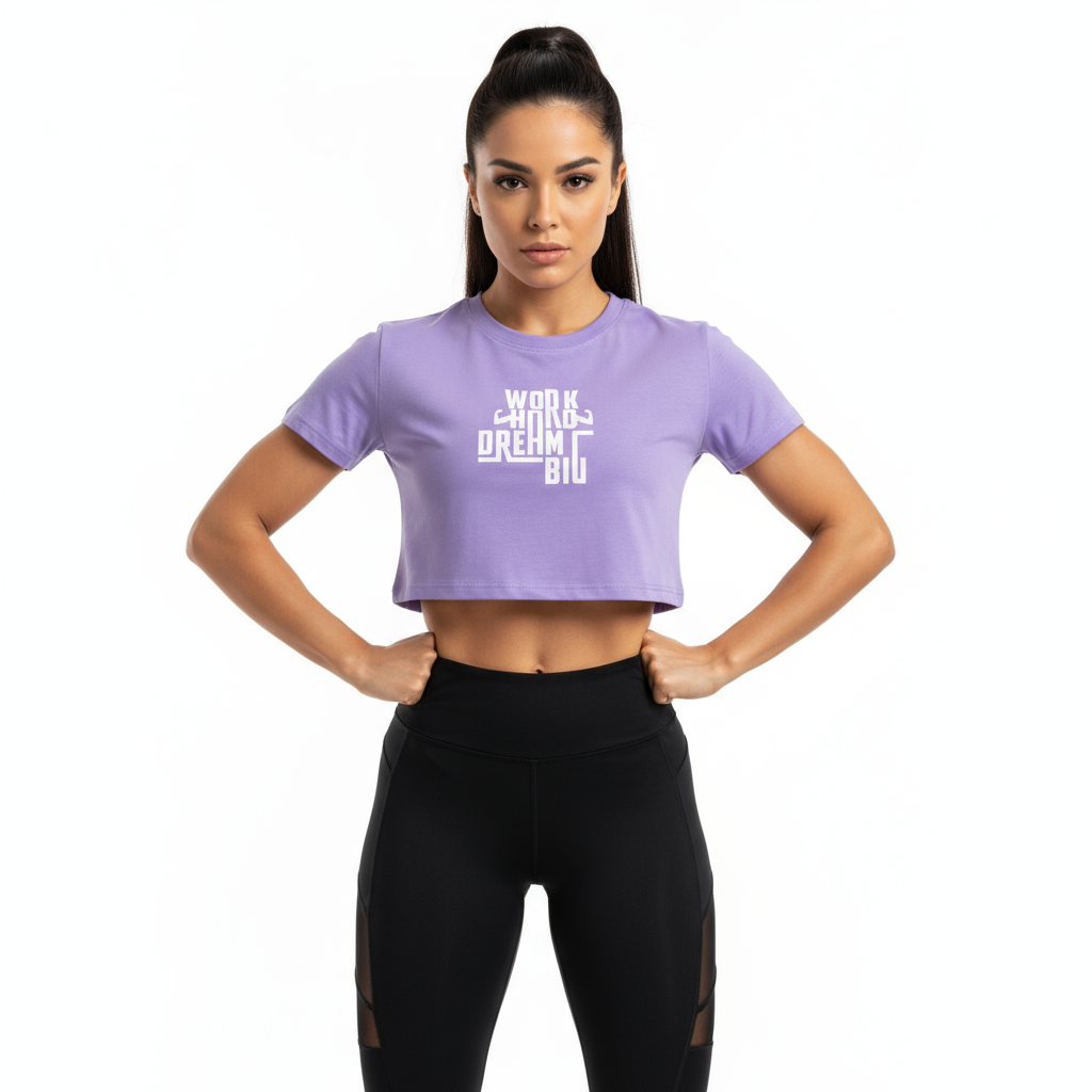 Work Hard Dream Big Cropped T-shirt