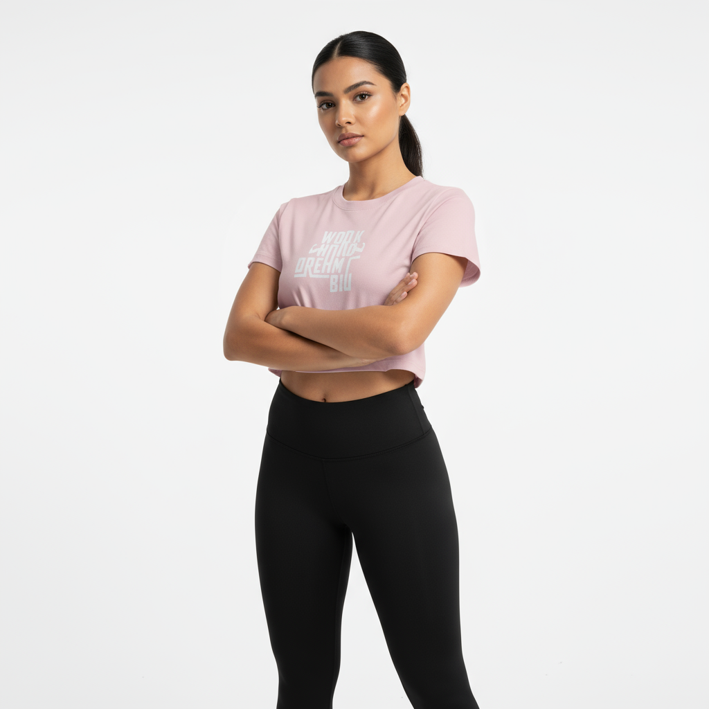 Work Hard Dream Big Cropped T-shirt