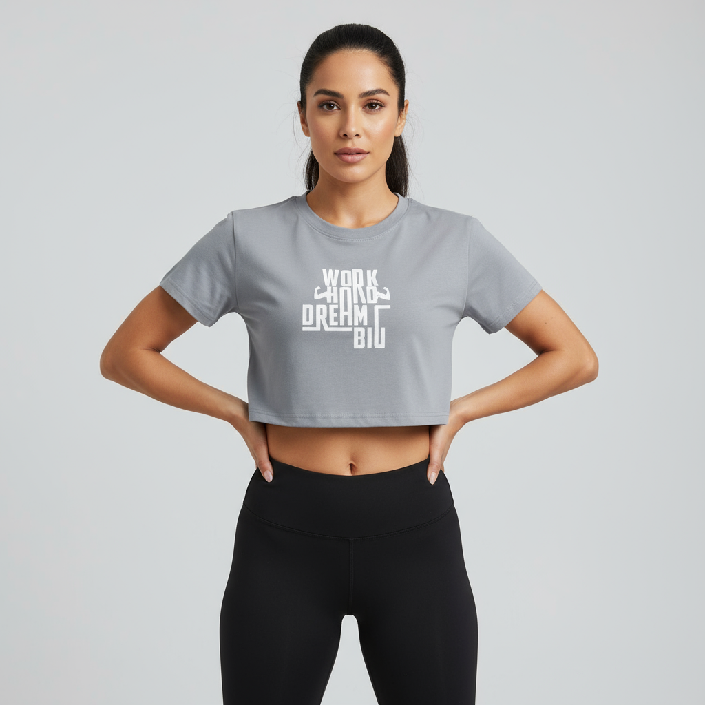 Work Hard Dream Big Cropped T-shirt